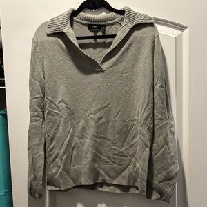 Theory Green Collared Sweater